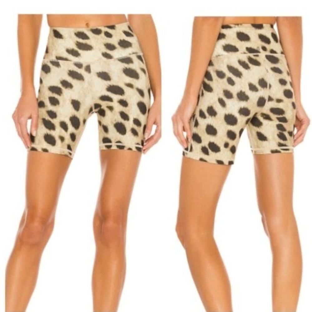 Weworewhat High-Waisted Animal Print Biker Shorts size small